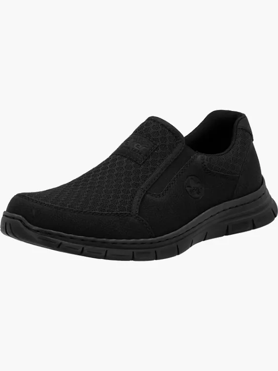 Rieker Herren Slipper in schwarz