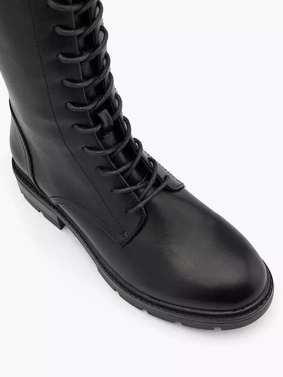 Catwalk Schnürstiefel in schwarz