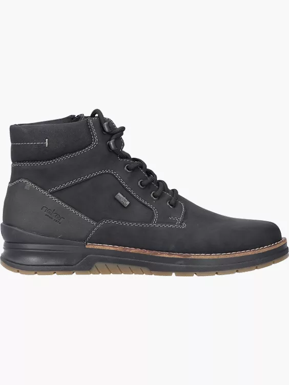 Rieker Herren Schnürstiefel in schwarz