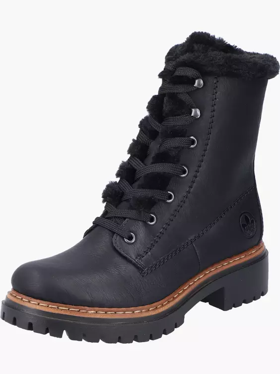 Rieker Damen Biker Boots in schwarz