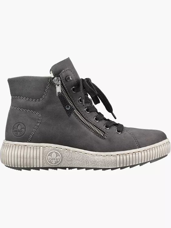 Rieker Damen Schnürschuhe in grau