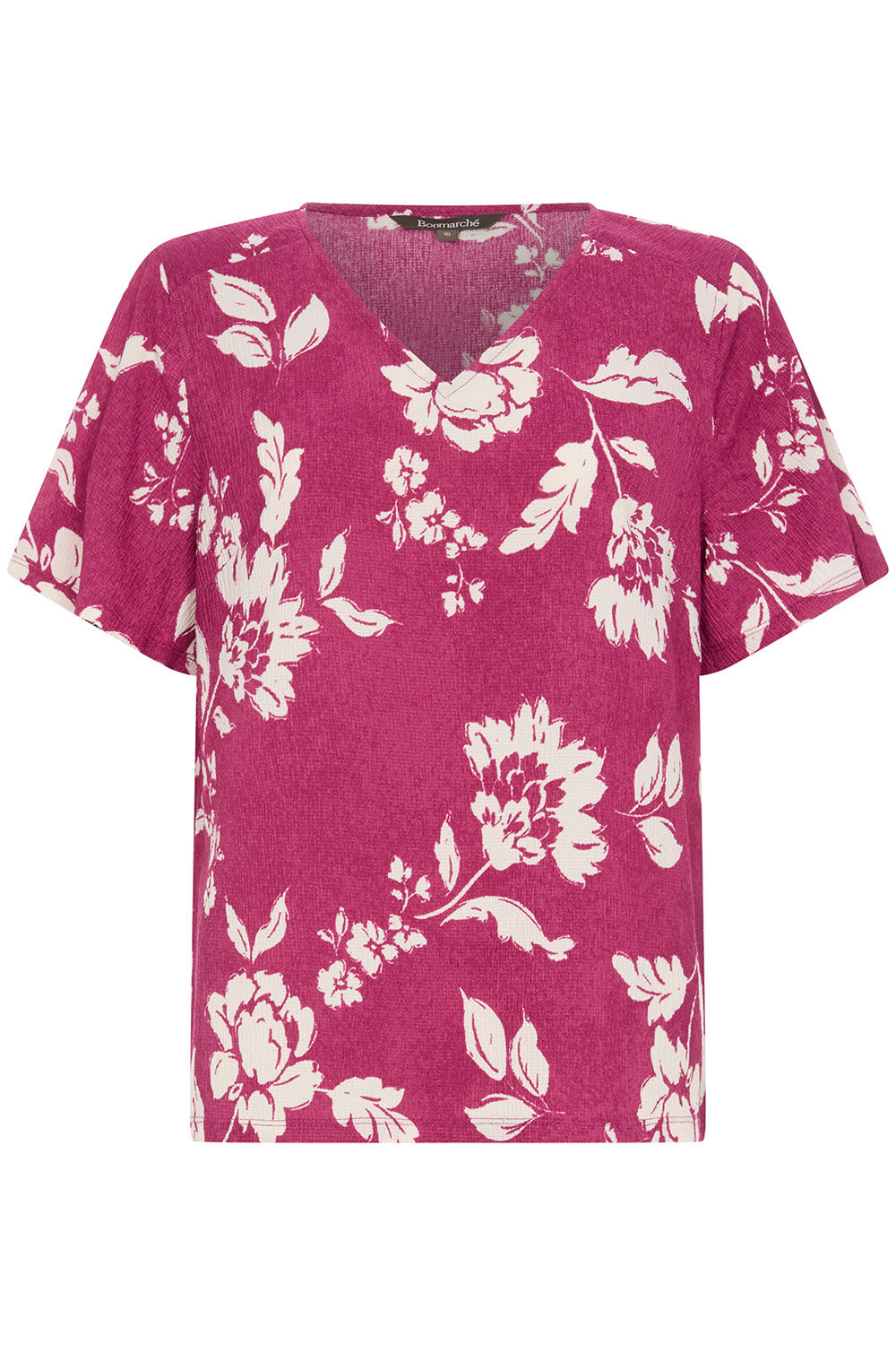 Short Sleeve Floral Print V-Neck T-Shirt
