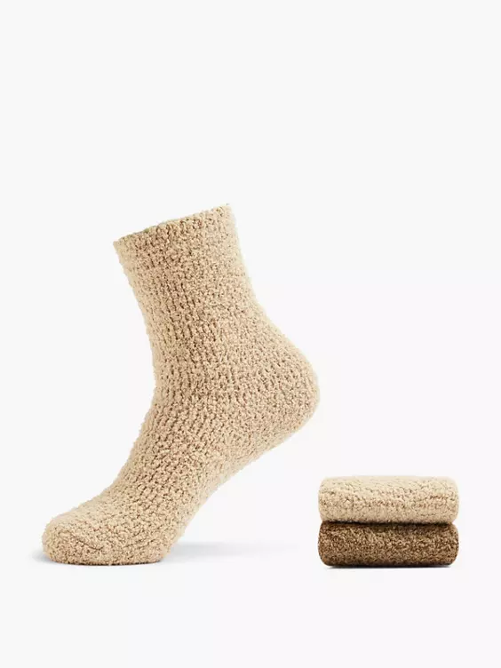 Cosy Nature 2er Pack Socken in braun