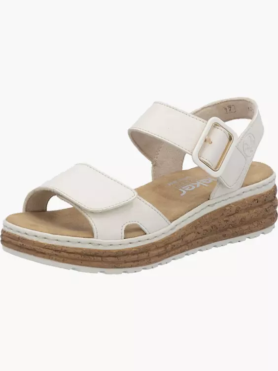 Rieker Damen Keilsandaletten in beige