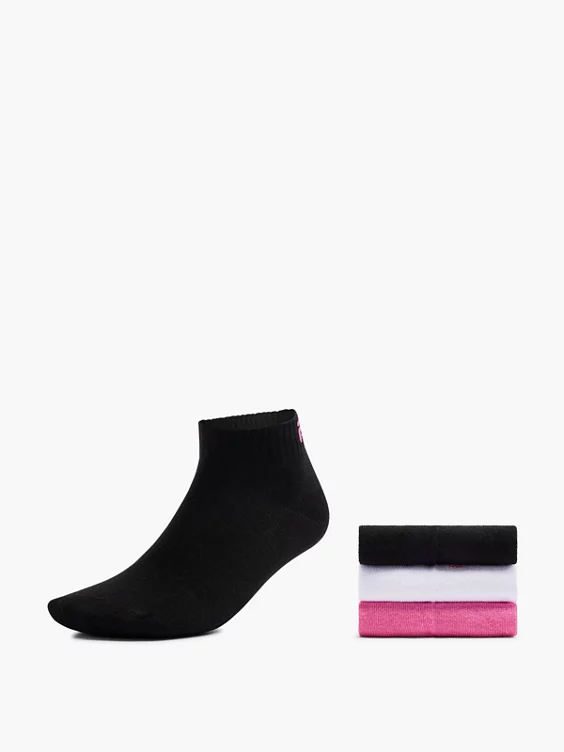 FILA 3er Pack Sneakersocken in schwarz