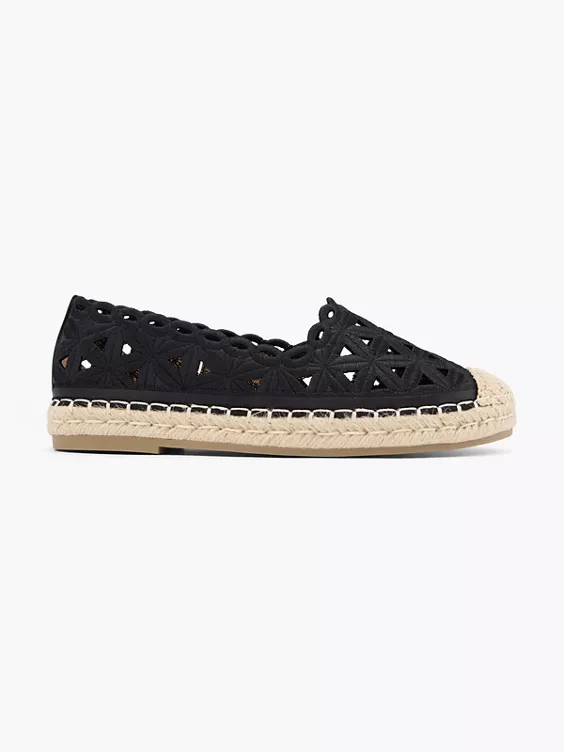 Graceland Espadrille in schwarz