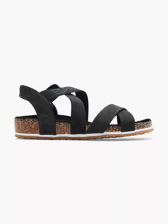 ESPRIT Sandale in schwarz