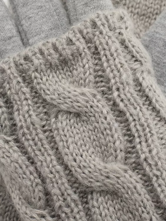 DEICHMANN Handschuhe mit Stulpe in grau