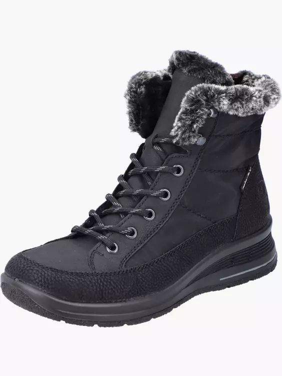 Rieker Damen Schnürstiefel in schwarz
