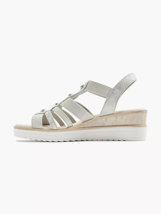 Easy Street Komfort Keilsandalette in silber