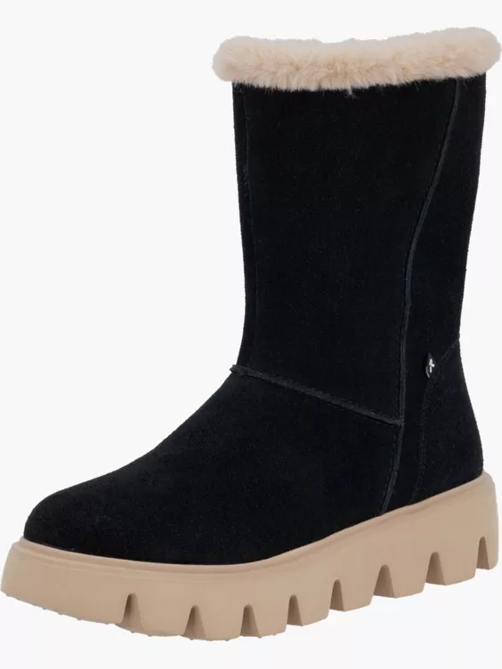 Damen Hochschaftstiefel in schwarz