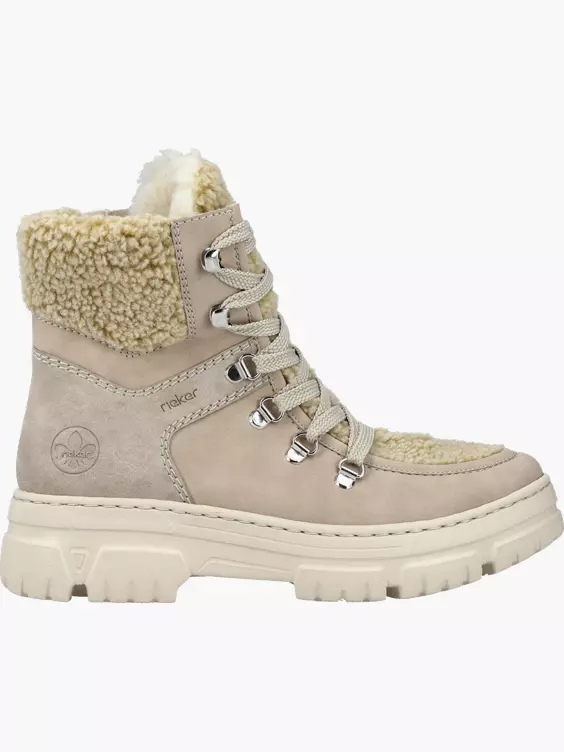 Rieker Damen Schnürstiefel in beige