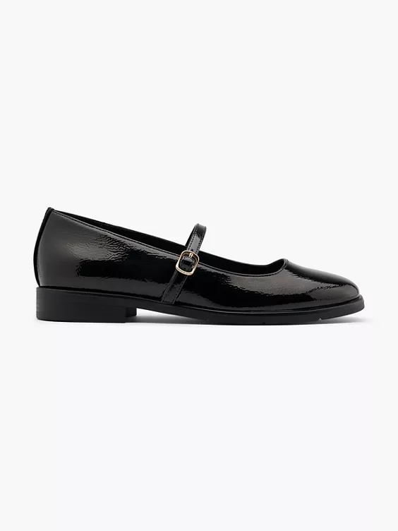 Graceland Mary Jane Ballerina in schwarz