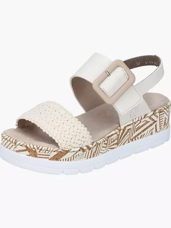 Rieker Damen Keilsandaletten in beige