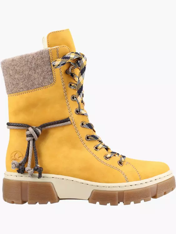 Rieker Damen Schnürstiefel in gelb