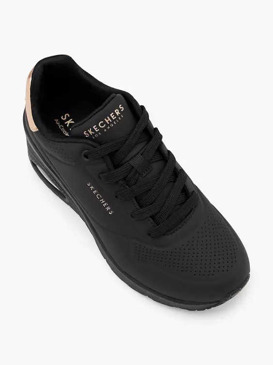 Skechers Chunky Sneaker UNO WEDGE-HI STEPS in schwarz