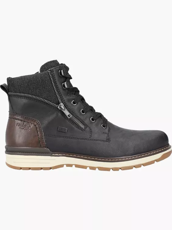 Rieker Herren Schnürstiefel in schwarz