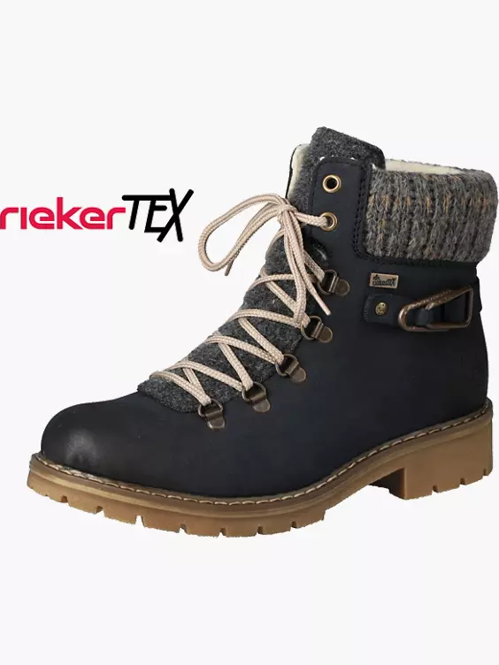 Rieker Damen Schnürstiefel in blau