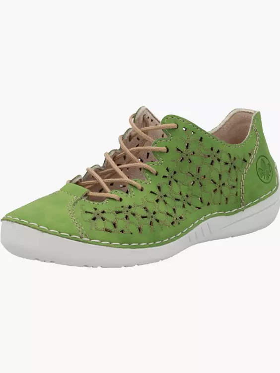 Rieker Damen Schnürschuhe in grün