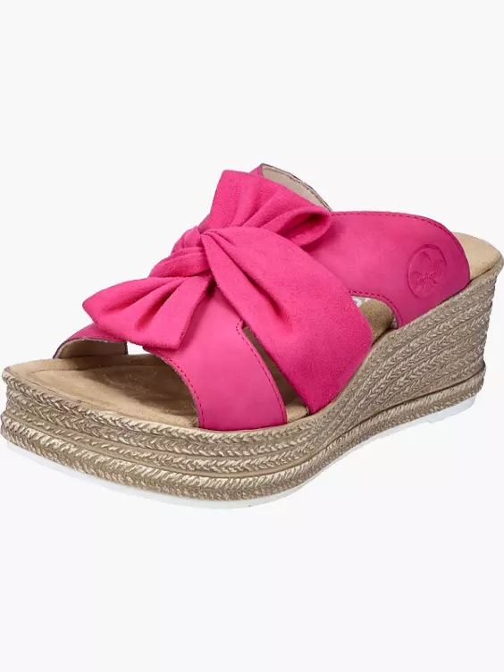 Rieker Damen Pantoletten in rosa