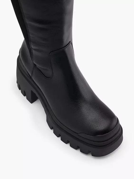 Catwalk Overknee in schwarz