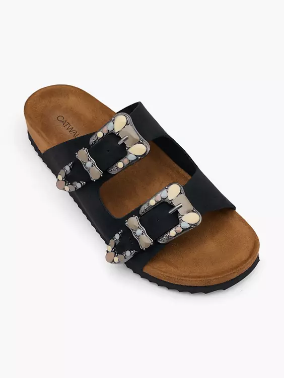 Catwalk Pantolette in schwarz