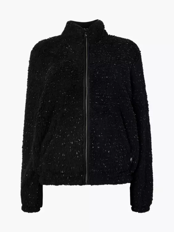 Skechers Fleecejacke in schwarz