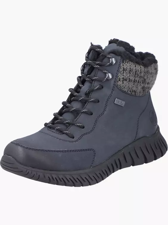 Rieker Damen Schnürstiefel in blau