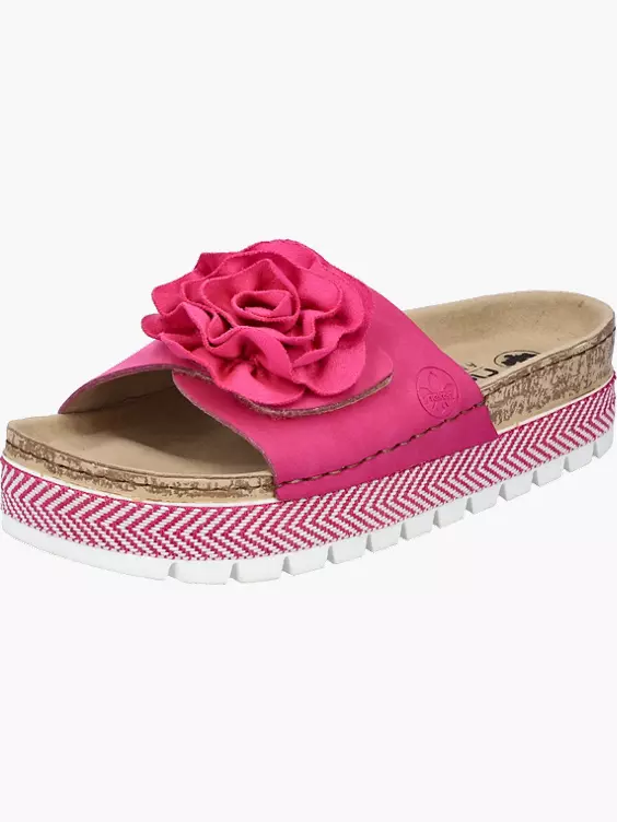 Rieker Damen Pantoletten in rosa