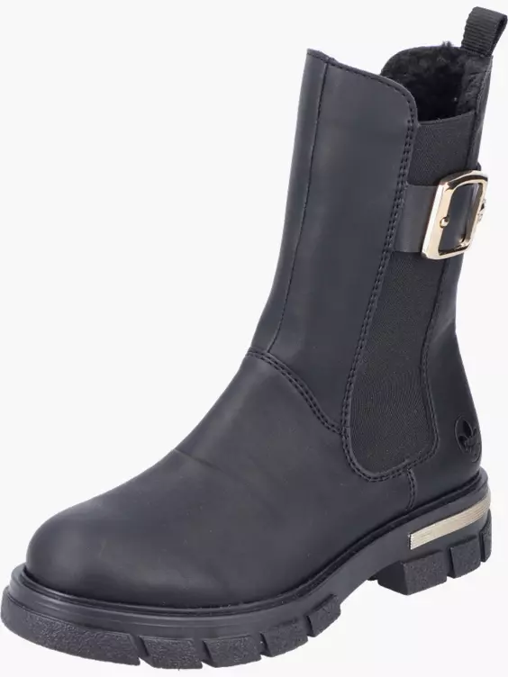 Rieker Damen Biker Boots in schwarz