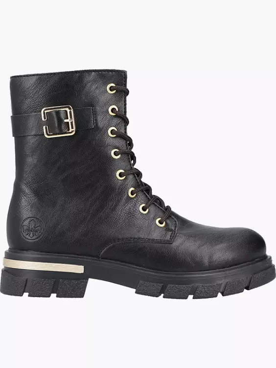 Rieker Damen Biker Boots in schwarz