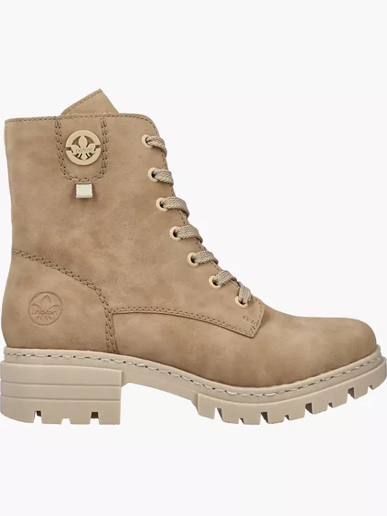 Rieker Damen Schnürstiefel in beige