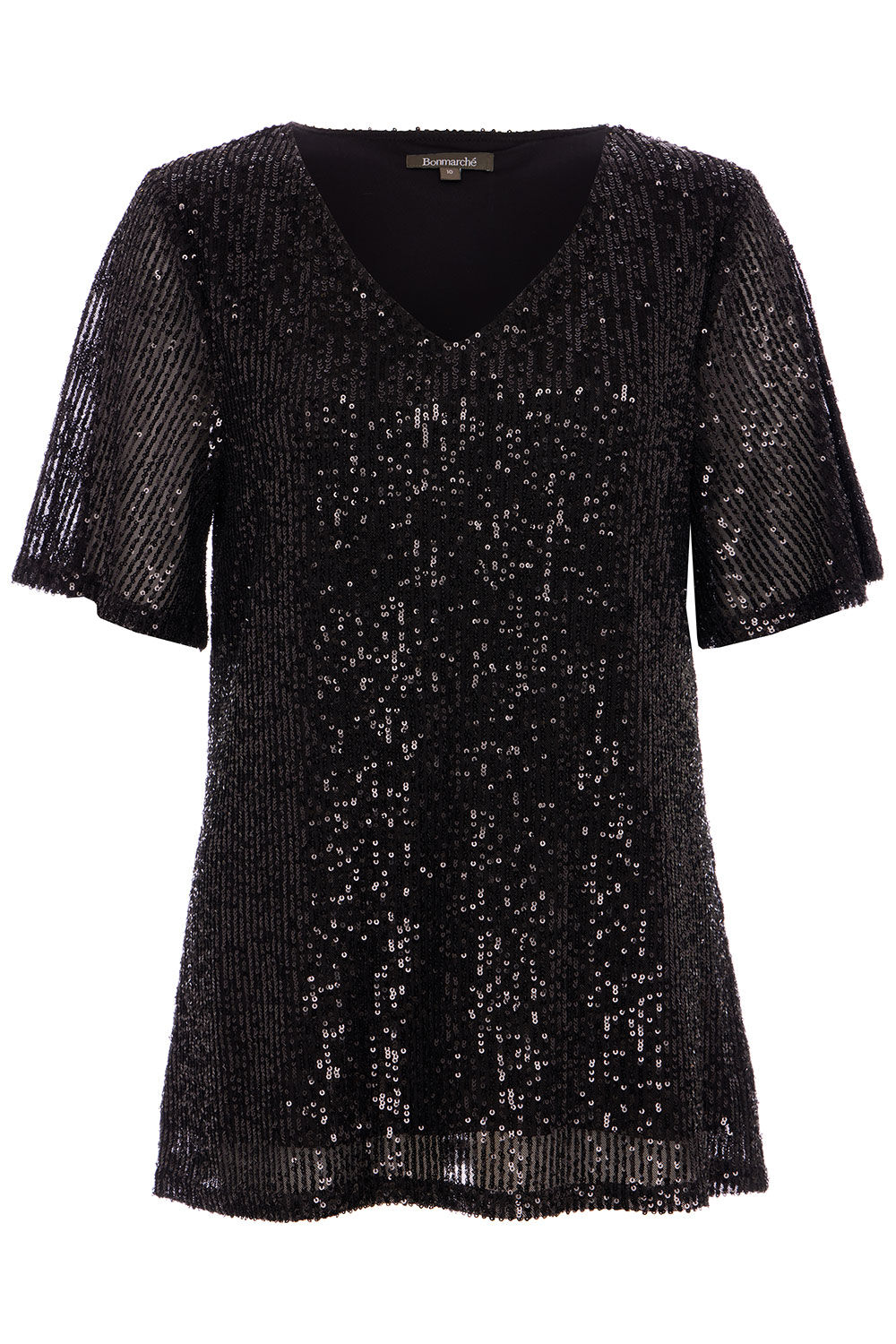 Half Sleeve Sequin Top