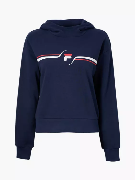 FILA Crop Hoodie in schwarz