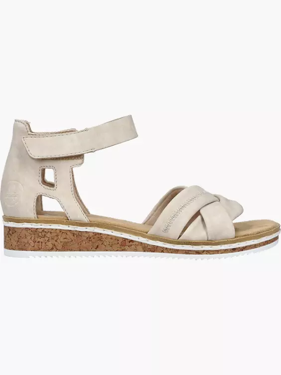 Rieker Damen Keilsandaletten in beige