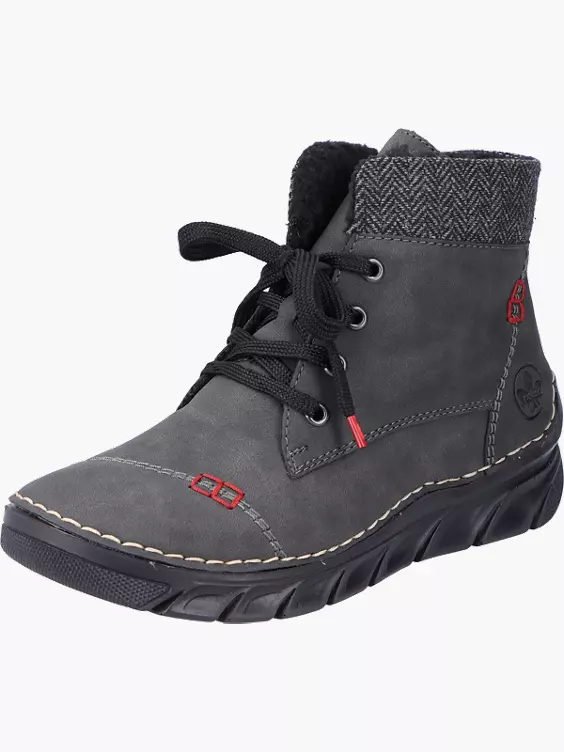 Rieker Damen Schnürstiefel in grau