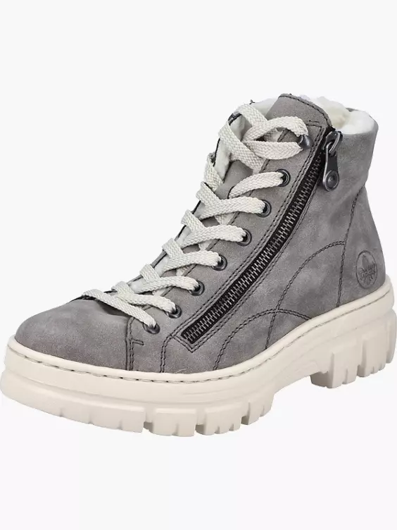 Rieker Damen Schnürstiefel in grau