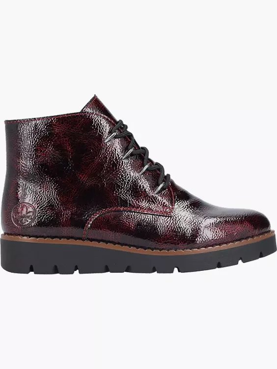 Rieker Damen Schnürstiefel in rot