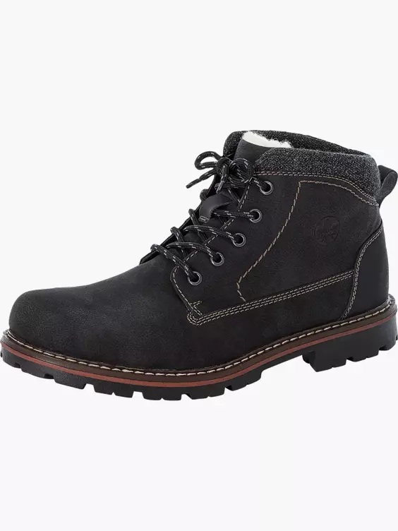 Rieker Herren Schnürstiefel in schwarz