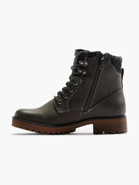 TOM TAILOR Schnürboots in grau