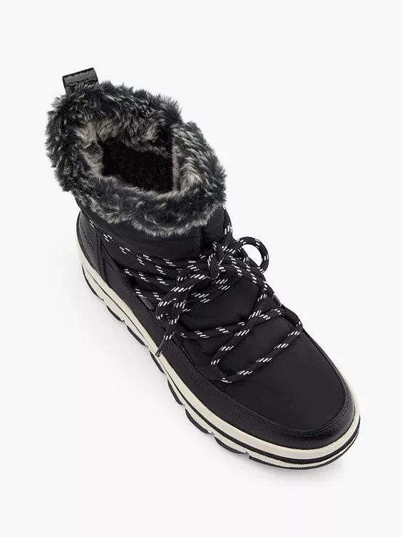 TOM TAILOR Schneeboots in schwarz