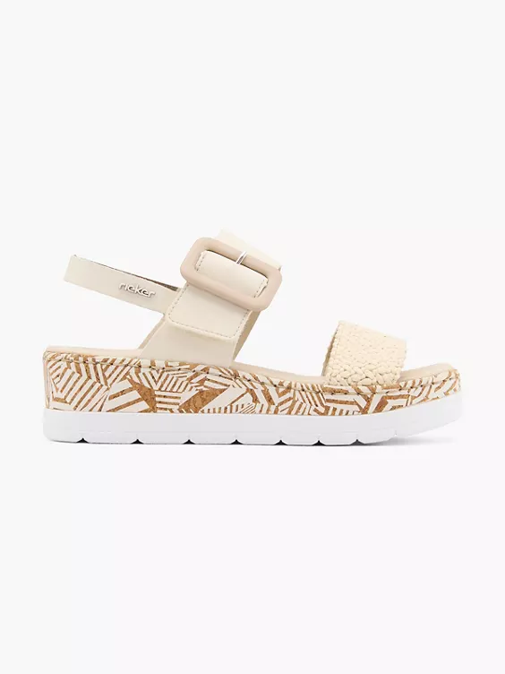 Rieker Keilsandalette in creme