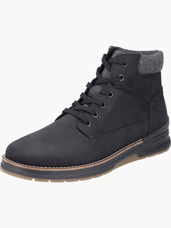 Rieker Herren Schnürstiefel in schwarz