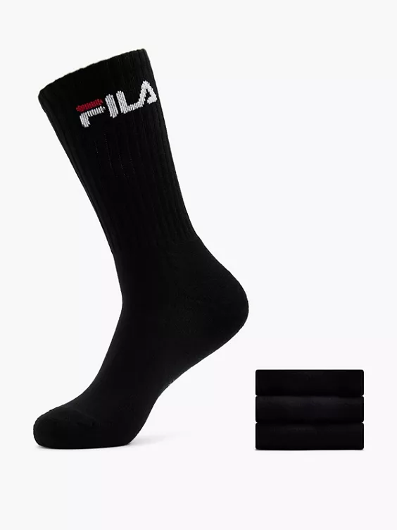 FILA 3er Pack Socken in schwarz