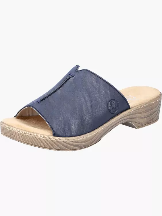 Rieker Damen Pantoletten in blau