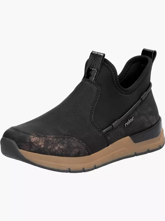 Rieker Damen Slipper in schwarz