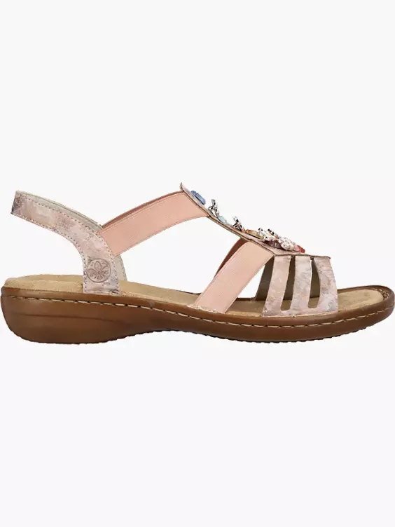 Rieker Damen Riemchensandalen in rosa