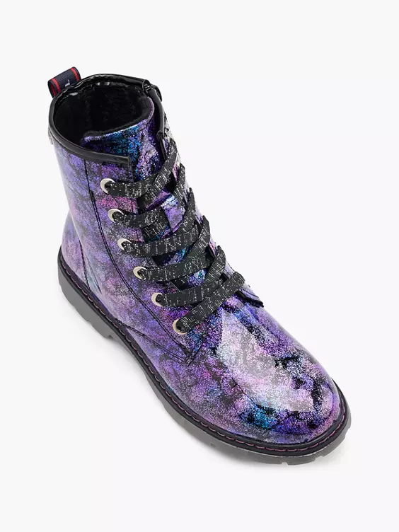 TOM TAILOR Schnürstiefel in lila
