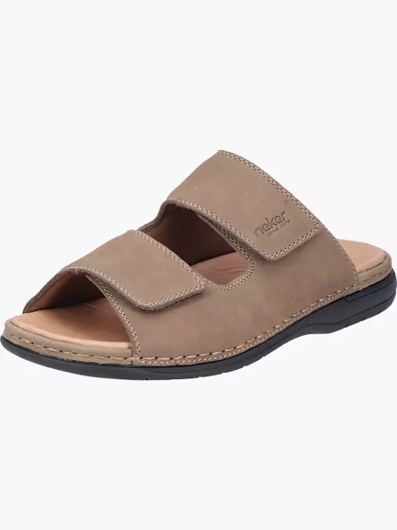 Rieker Herren Pantoletten in beige