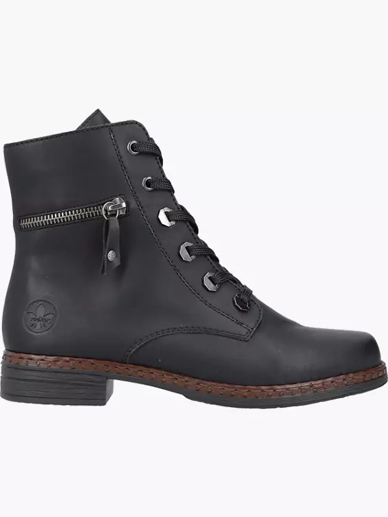 Rieker Damen Schnürstiefel in schwarz